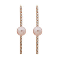 ARETES YOURE INVITED RGD CRY PEARL N22 ROSE GOLD