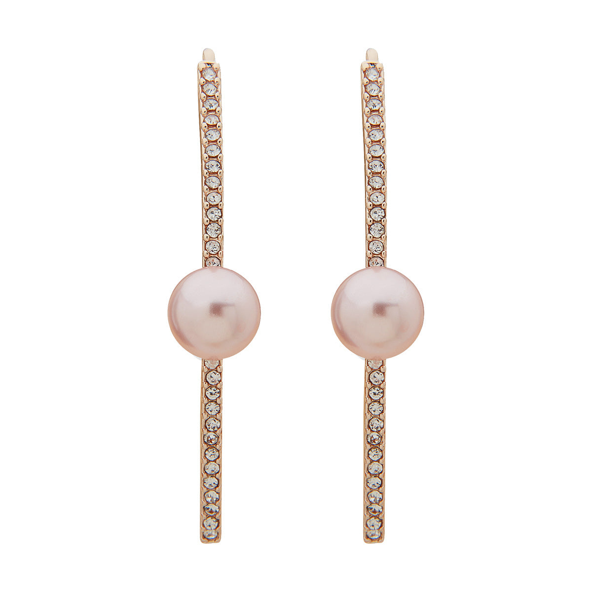 ARETES YOURE INVITED RGD CRY PEARL N22 ROSE GOLD