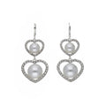 ARETES YOURE INVITED PEARL HEARTS M23 PLATA