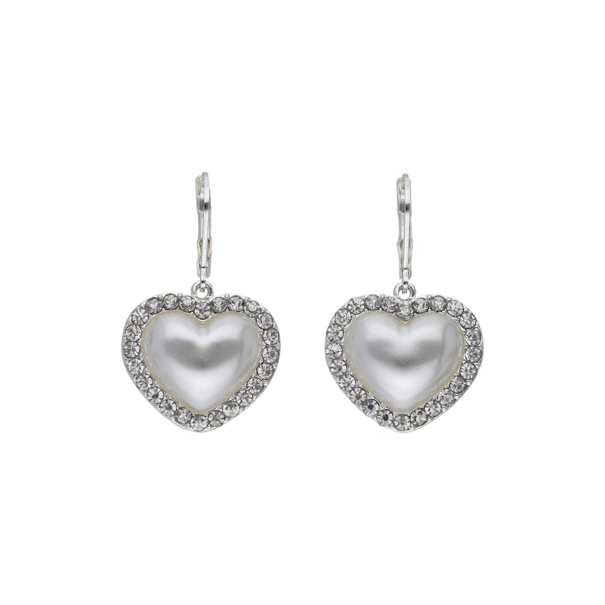 ARETES YOURE INVITED PEARL HEARTS M23 PLATA