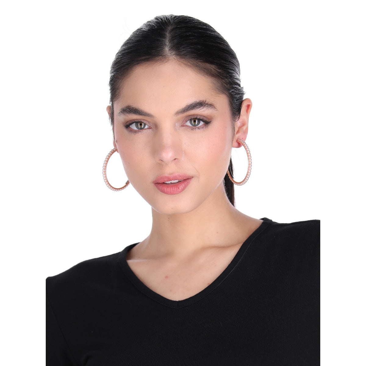 ARETES YOURE INVITED PINK PEARL RGD CRYSTAL A23 ROSE GOLD