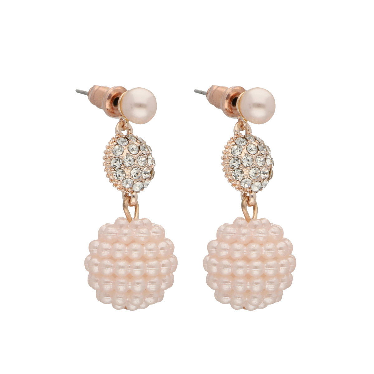 ARETES YOURE INVITED PINK PEARL RGD CRYSTAL A23 ROSE GOLD