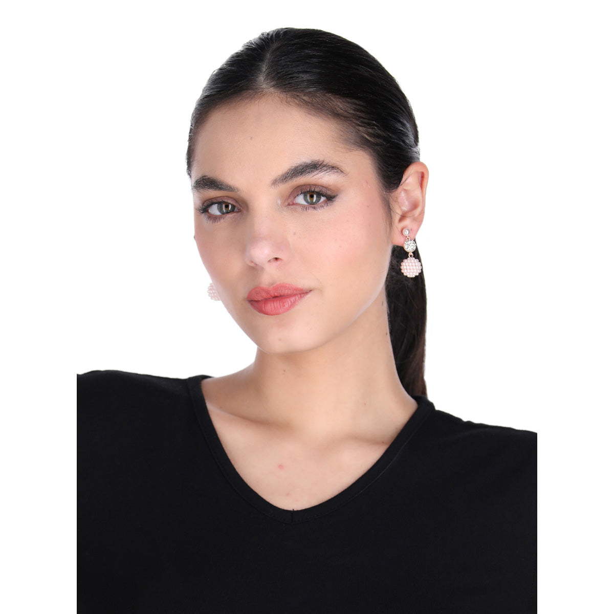 ARETES YOURE INVITED PINK PEARL RGD CRYSTAL A23 ROSE GOLD