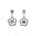ARETES YOURE INVITED FLOWER SILVER CRYSTAL A23 PLATA