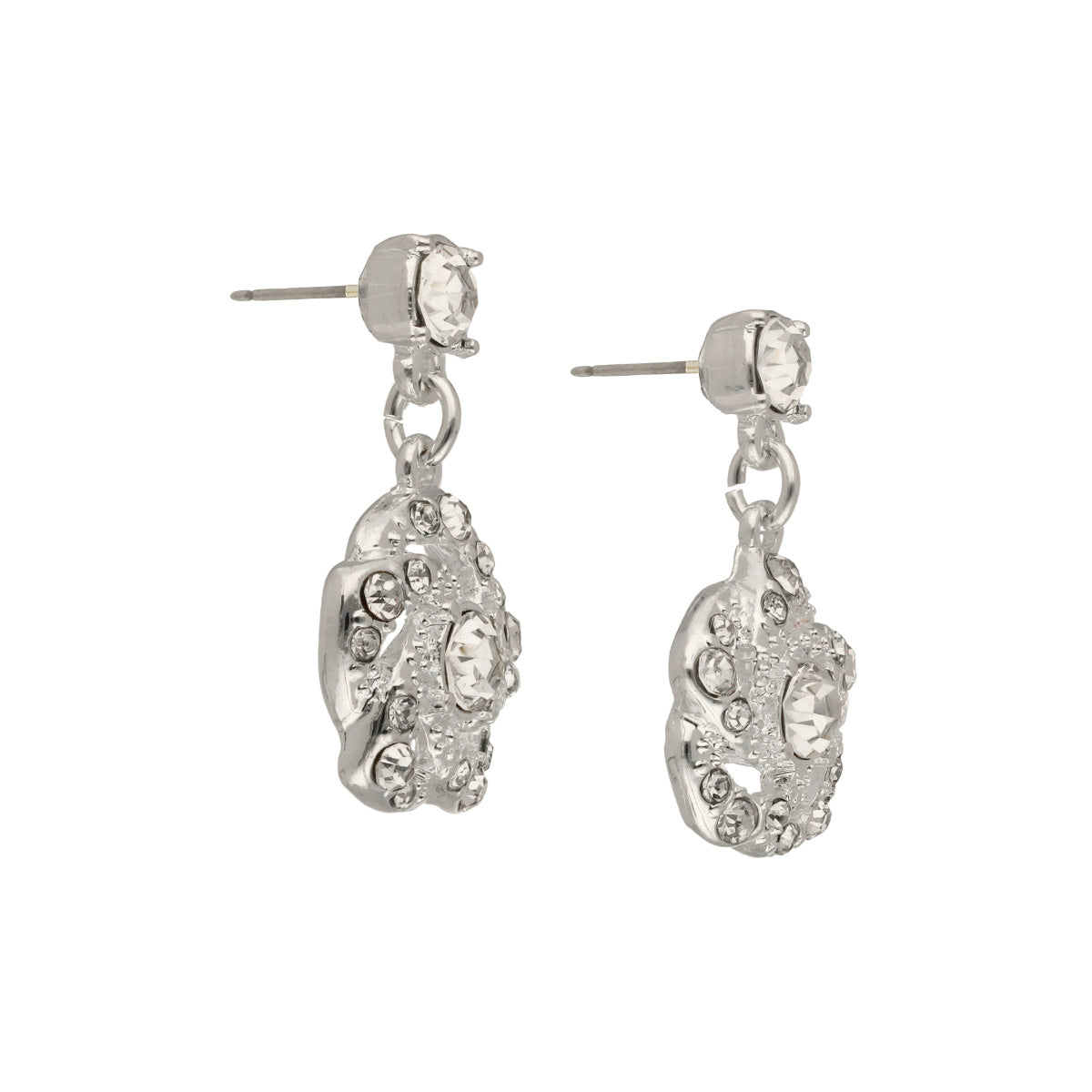 ARETES YOURE INVITED FLOWER SILVER CRYSTAL A23 PLATA