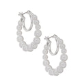 ARETES YOURE INVITED WHITE PEARL SILVER A23 PLATA
