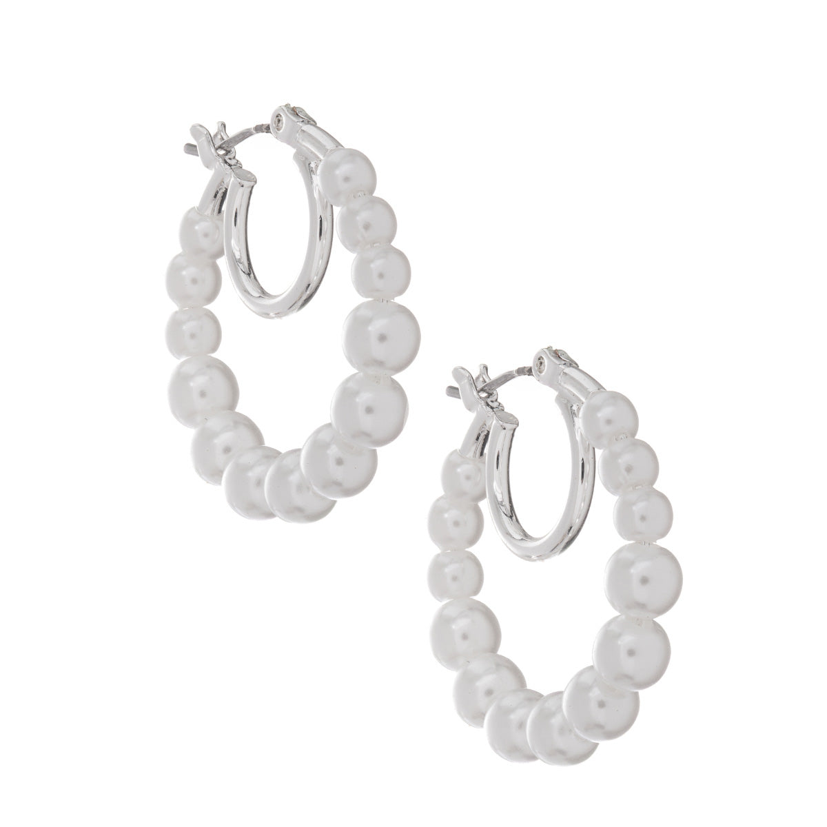 ARETES YOURE INVITED WHITE PEARL SILVER A23 PLATA