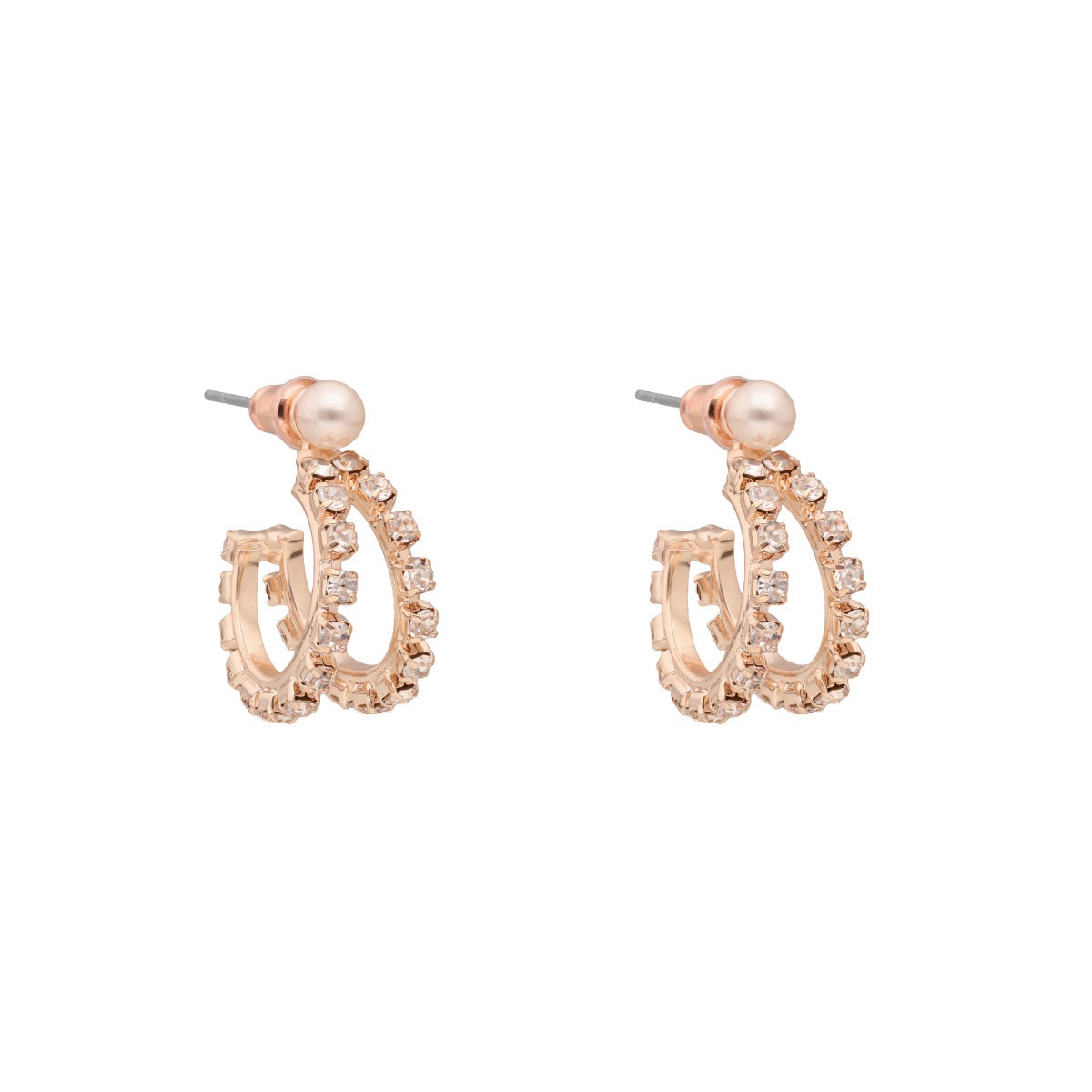 ARETES YOURE INVITED ROSE GOLD PINK PEARL F24 ORO ROSA