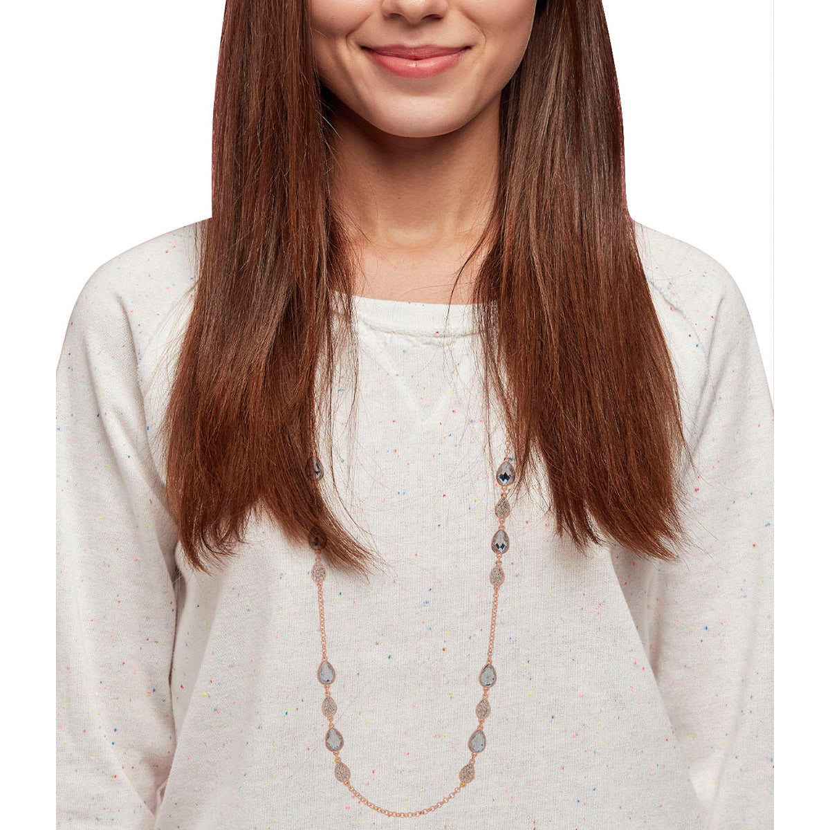 COLLAR YOURE INVITED ROSE GOLD CRYSTAL N21 ORO ROSA