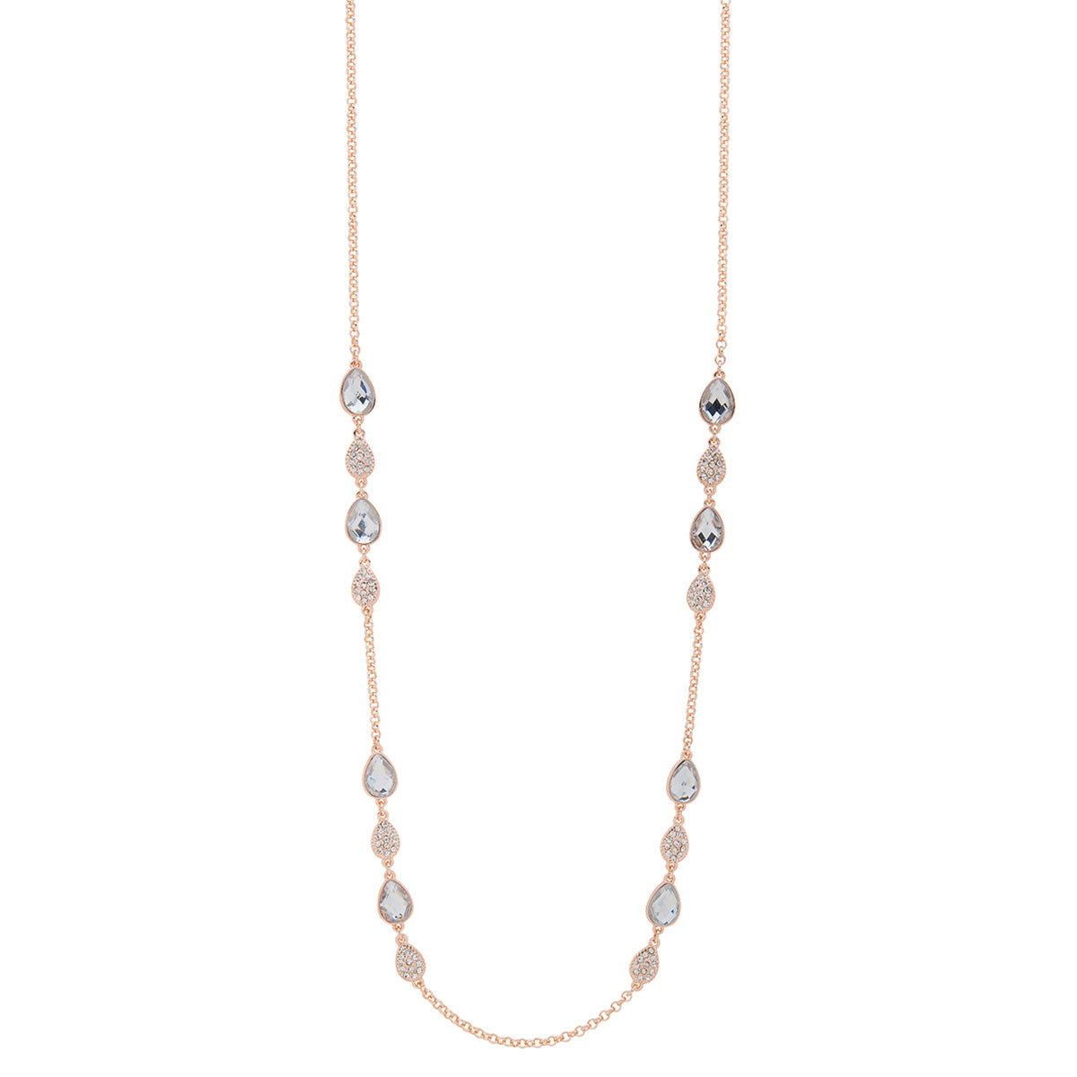 COLLAR YOURE INVITED ROSE GOLD CRYSTAL N21 ORO ROSA