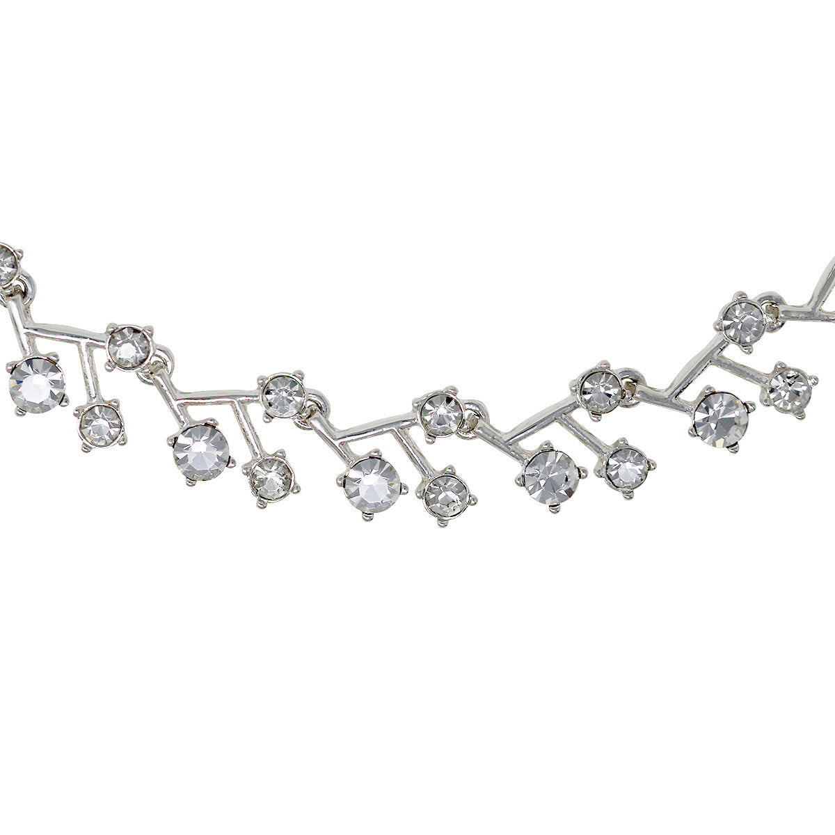 COLLAR YOURE INVITED SILVER CRYSTAL  M22 PLATA
