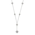 COLLAR YOURE INVITED SILVER CRYSTAL HEARTS M22 PLATA