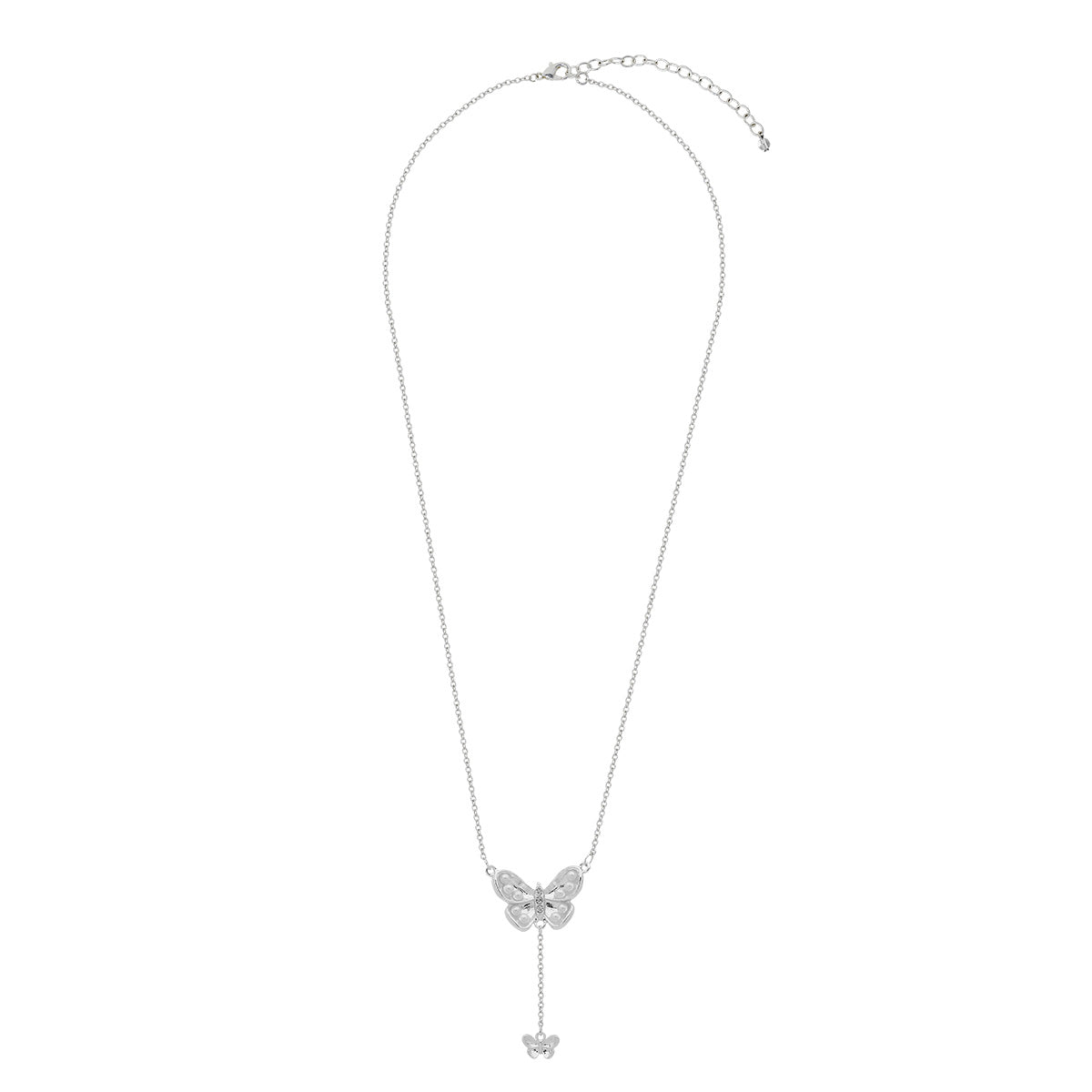 COLLAR YOURE INVITED BUTTERFLY PEARL A22 PLATA