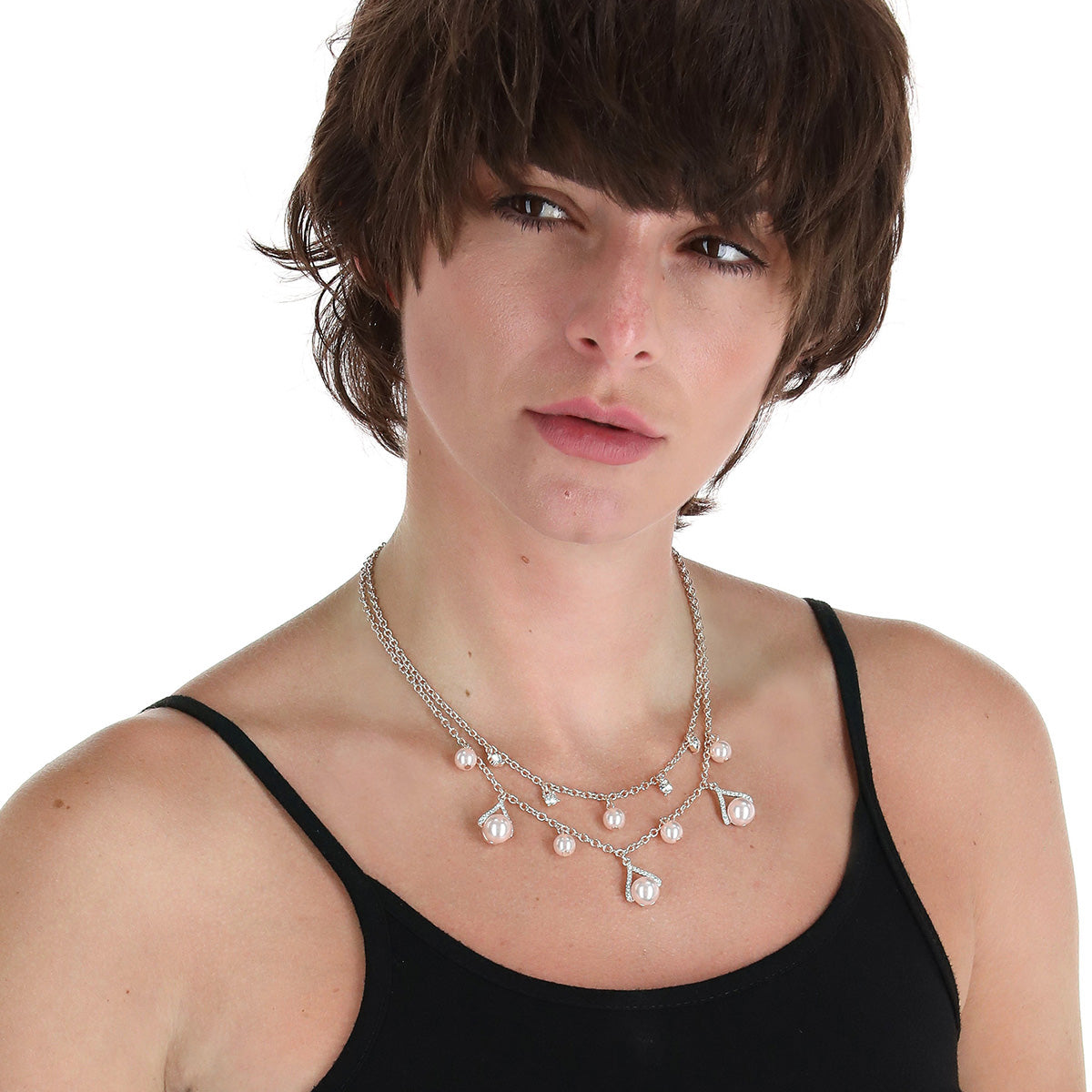 COLLAR YOURE INVITED RGD CRY PEARL N22 ROSE GOLD