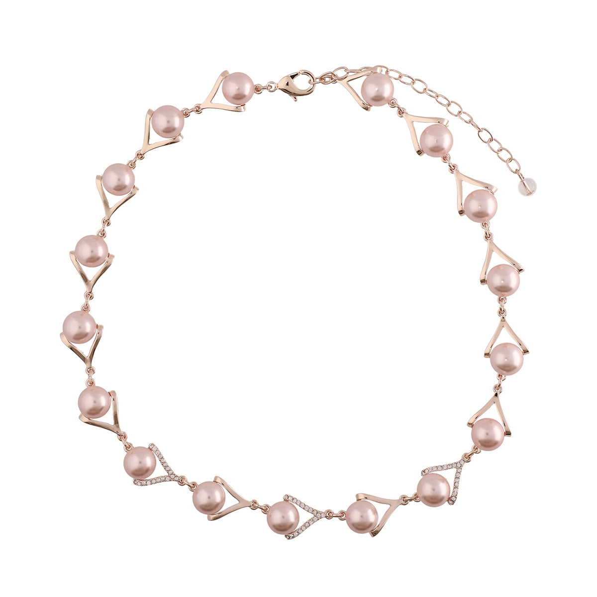 COLLAR YOURE INVITED RGD CRY PEARL N22 ROSE GOLD