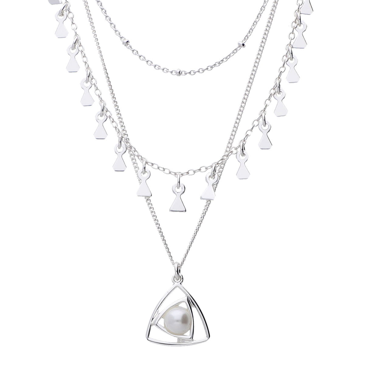 COLLAR YOURE INVITED SLV PEARL N22 PLATA