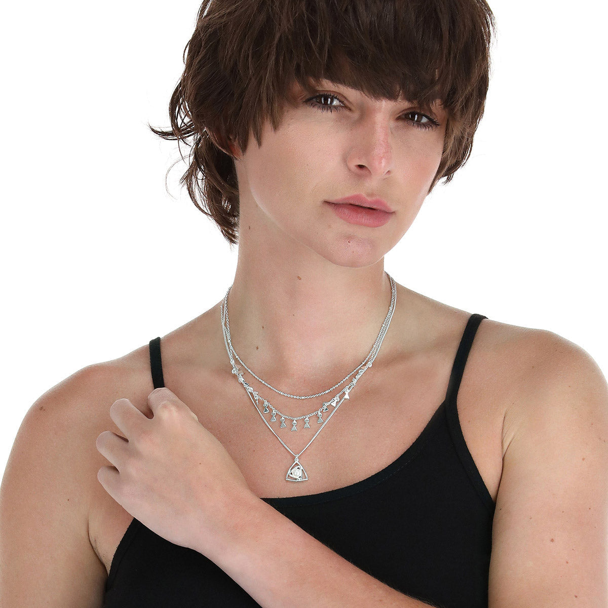COLLAR YOURE INVITED SLV PEARL N22 PLATA