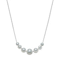 COLLAR YOURE INVITED SILVER PEARL M23 PLATA