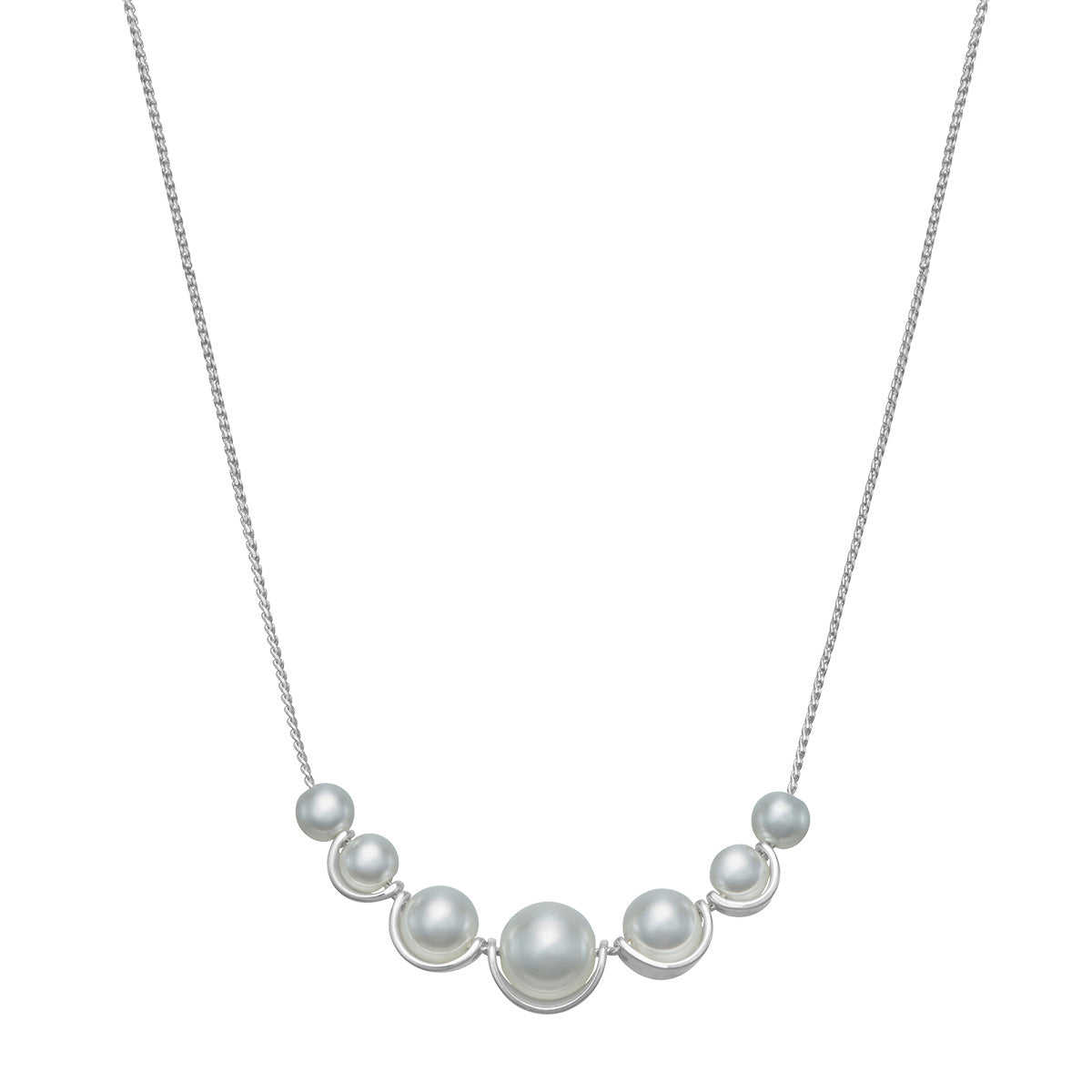 COLLAR YOURE INVITED SILVER PEARL M23 PLATA