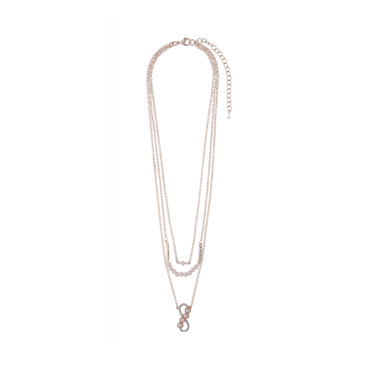 COLLAR YOURE INVITED RGD CRY PEARL M23 ROSE GOLD