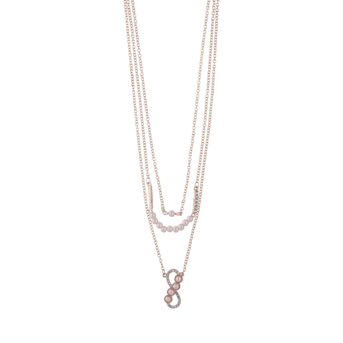COLLAR YOURE INVITED RGD CRY PEARL M23 ROSE GOLD