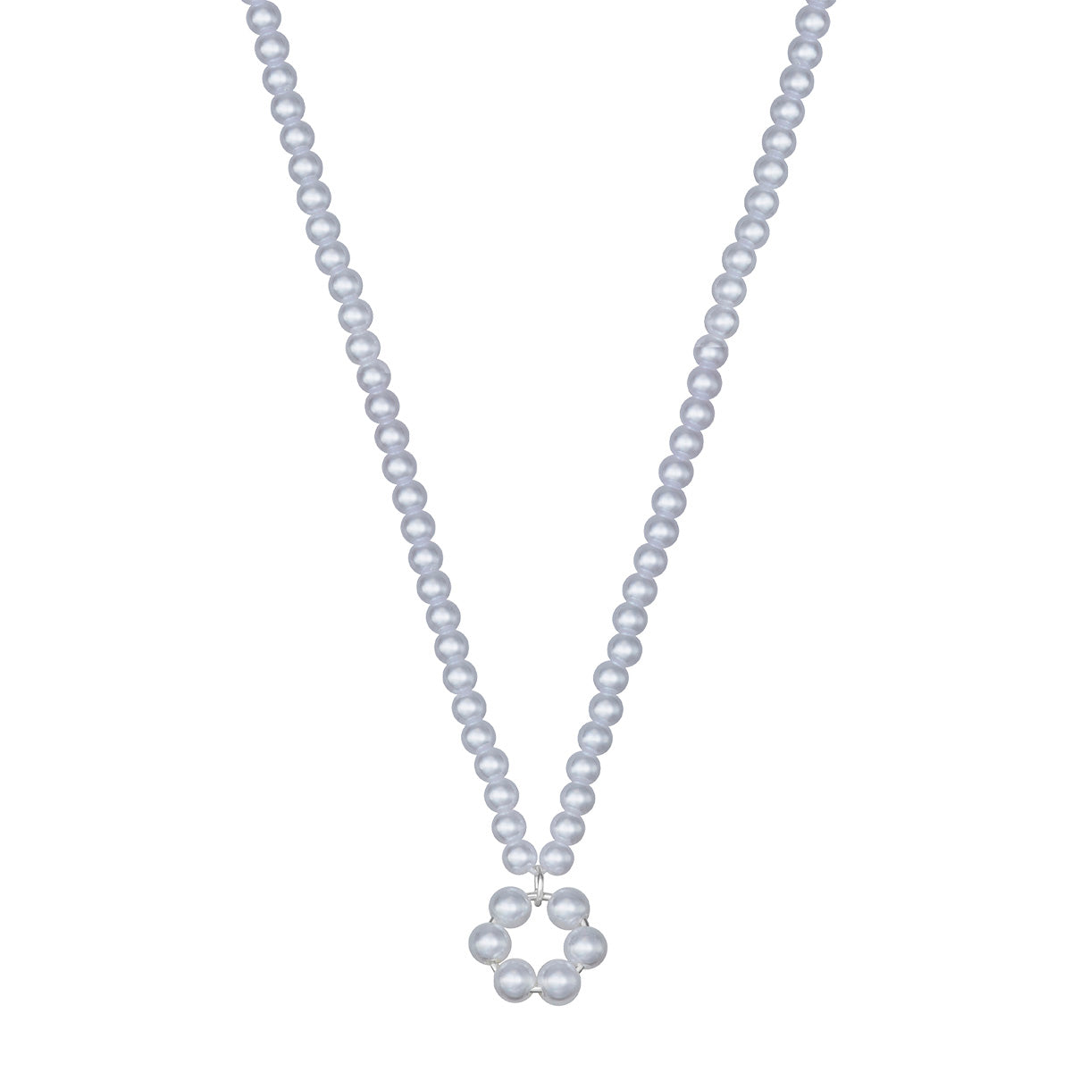 COLLAR YOURE INVITED WHITE PEARL SILVER A23 PLATA