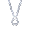 COLLAR YOURE INVITED WHITE PEARL SILVER A23 PLATA