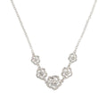 COLLAR YOURE INVITED FLOWER SILVER CRYSTAL A23 PLATA