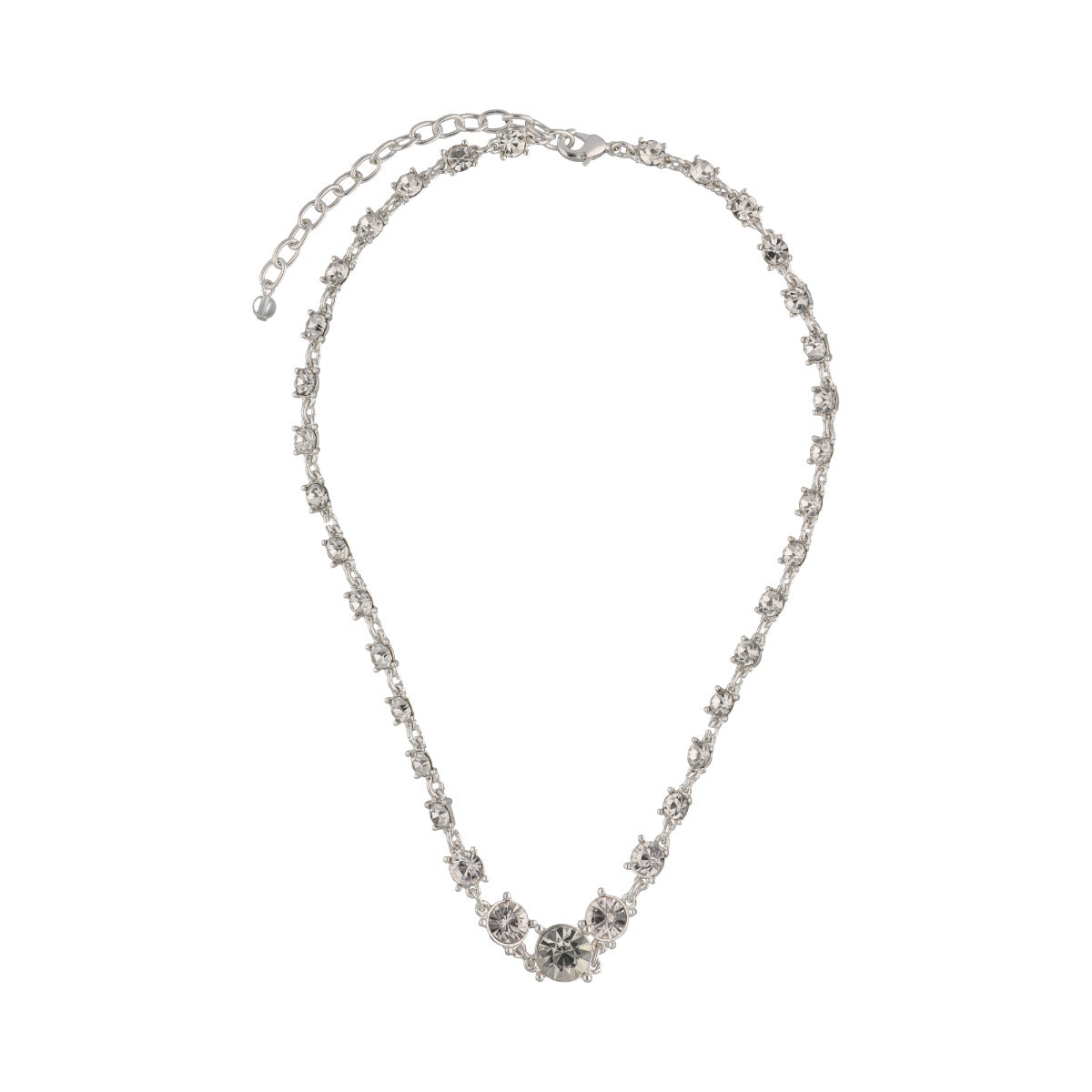 COLLAR YOURE INVITED SILVER CRYSTAL A23 PLATA