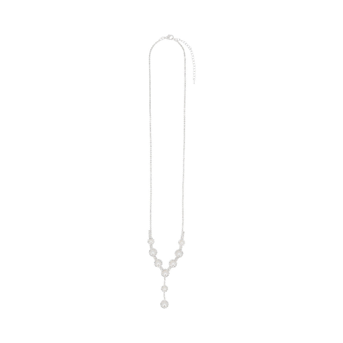 COLLAR YOURE INVITED RHINESTONE CUPCHAIN A23 PLATA