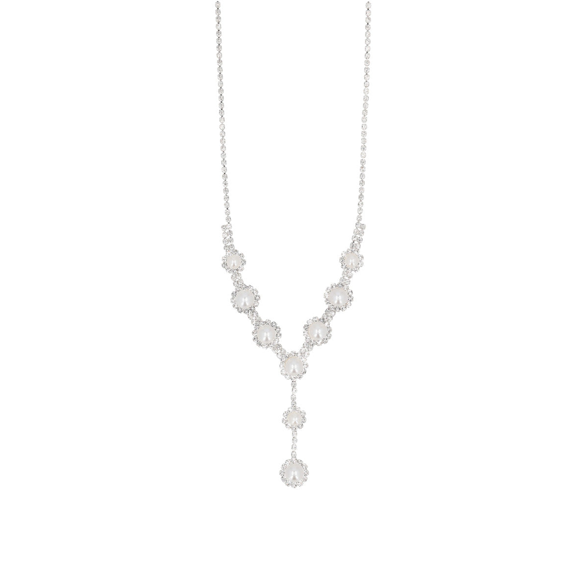 COLLAR YOURE INVITED RHINESTONE CUPCHAIN A23 PLATA