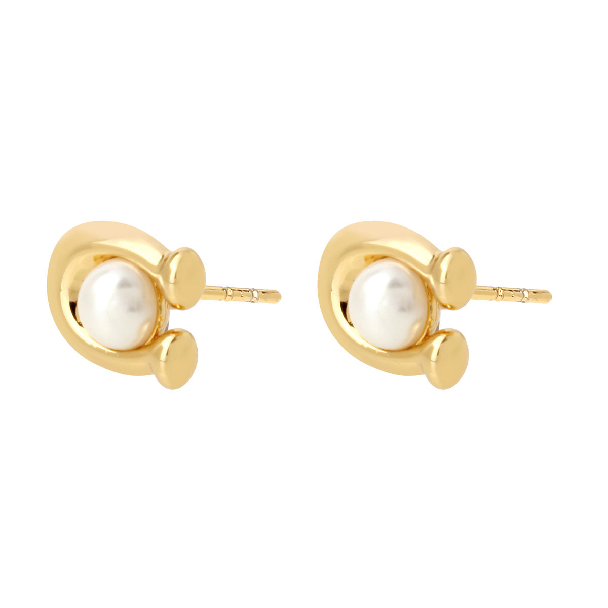 ARETES COACH COLOR DORADO FORMA LETRA C 341922GLD100