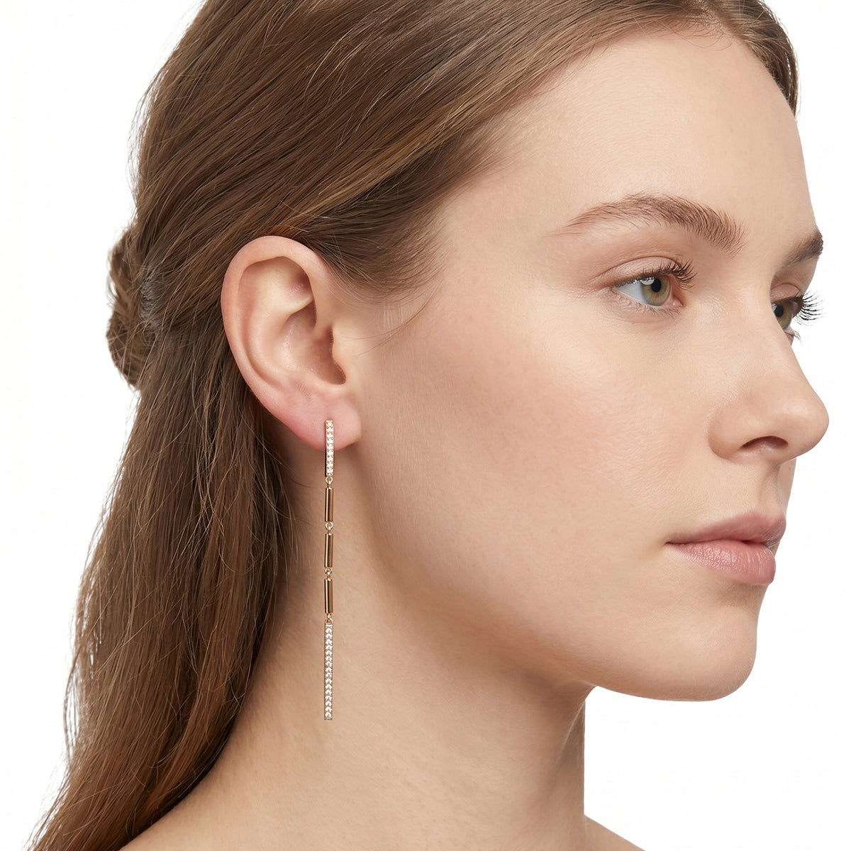 ARETES EMILY IN PARIS BARRE D'OR DORADO
