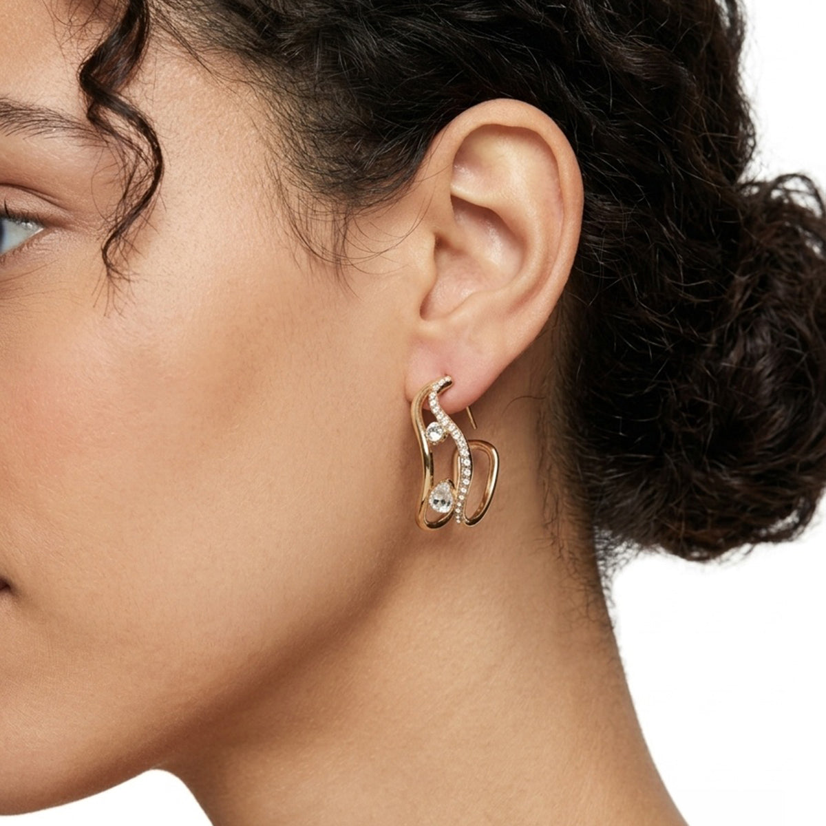 ARETES EMILY IN PARIS COURBES DORADO