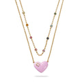 COLLAR COACH 3.25 RAINBOW HEARTS & CHARMS DORADO