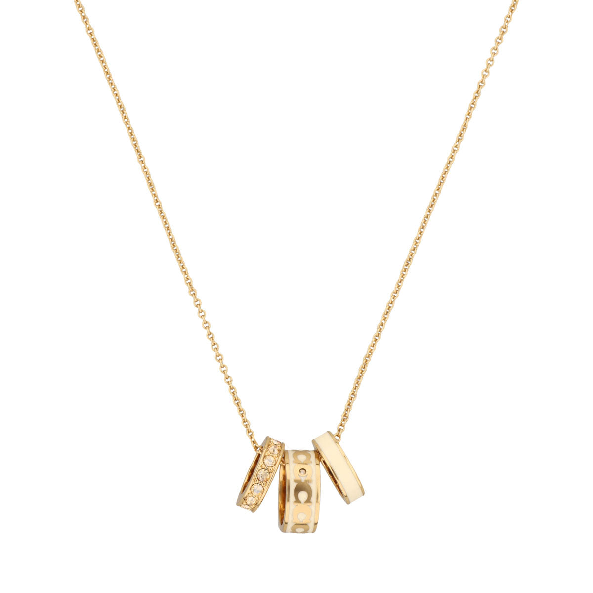 COLLAR COACH ENAMEL PLATEADO