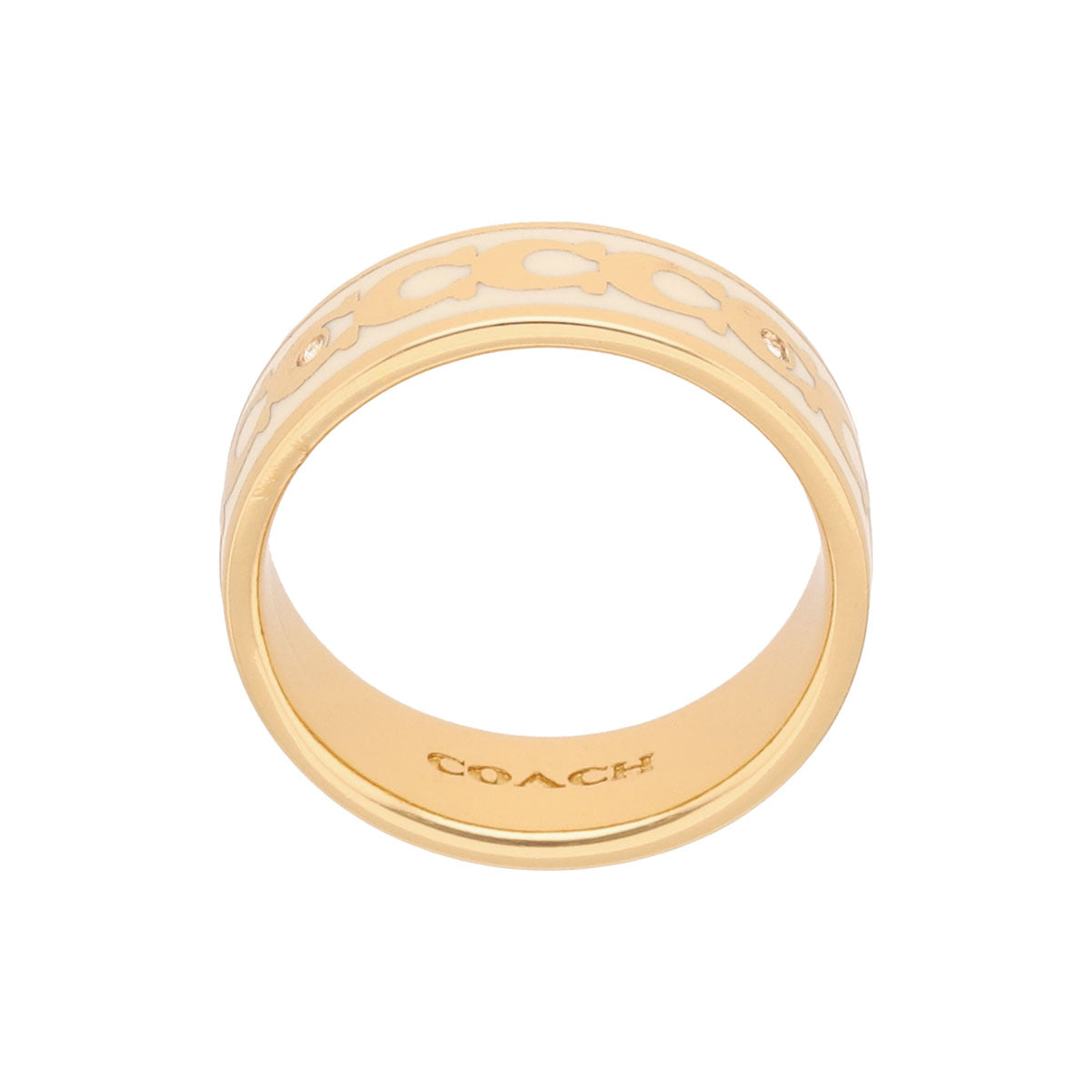 ANILLOS COACH ENAMEL DORADO