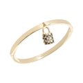 PULSERA COACH 8.1 QUILTED PADLOCK DORADO