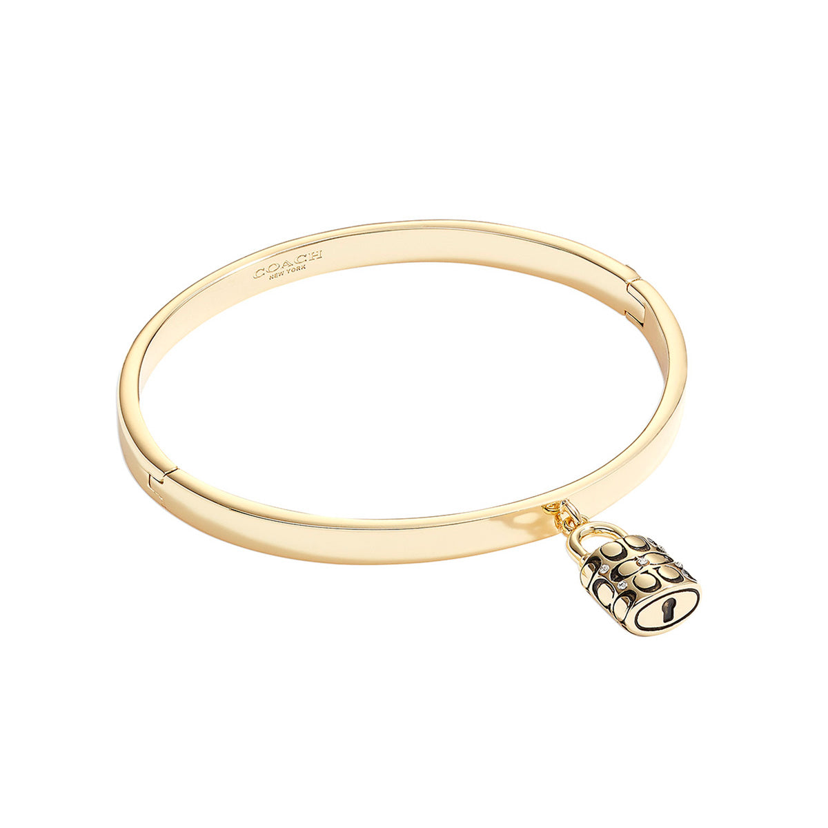 PULSERA COACH 8.1 QUILTED PADLOCK DORADO