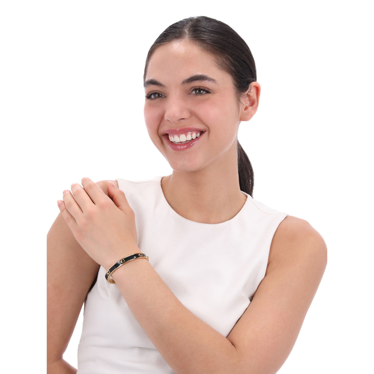 PULSERA COACH ENAMEL DORADO