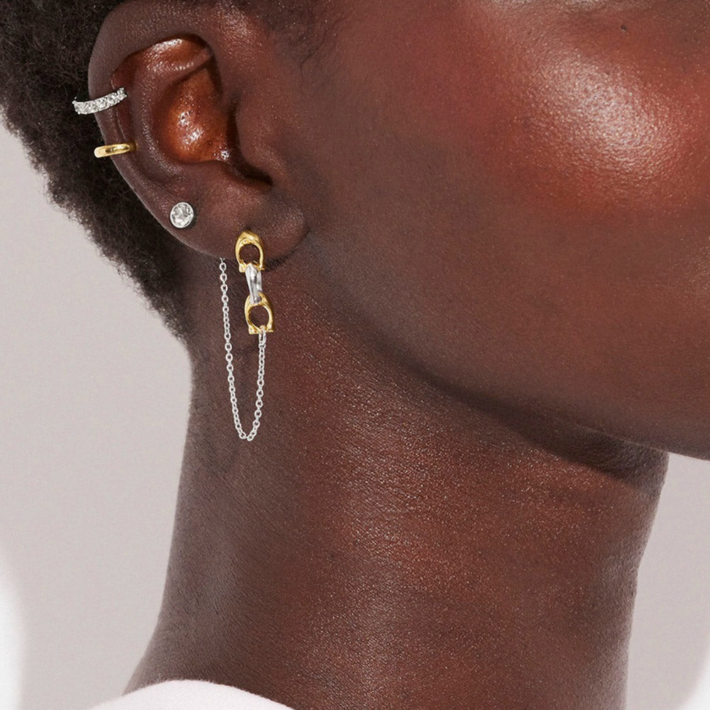 ARETES COACH MIXED SIGNATURE C CHAIN BITONO