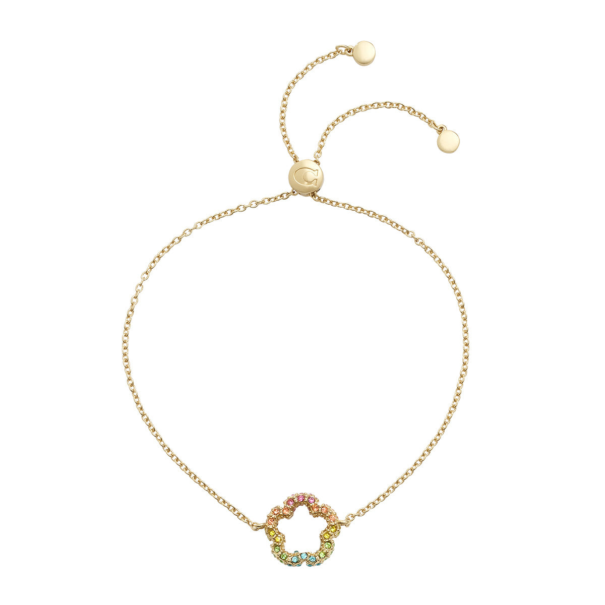 PULSERA COACH RAINBOW PAVE TEA ROSE ORO