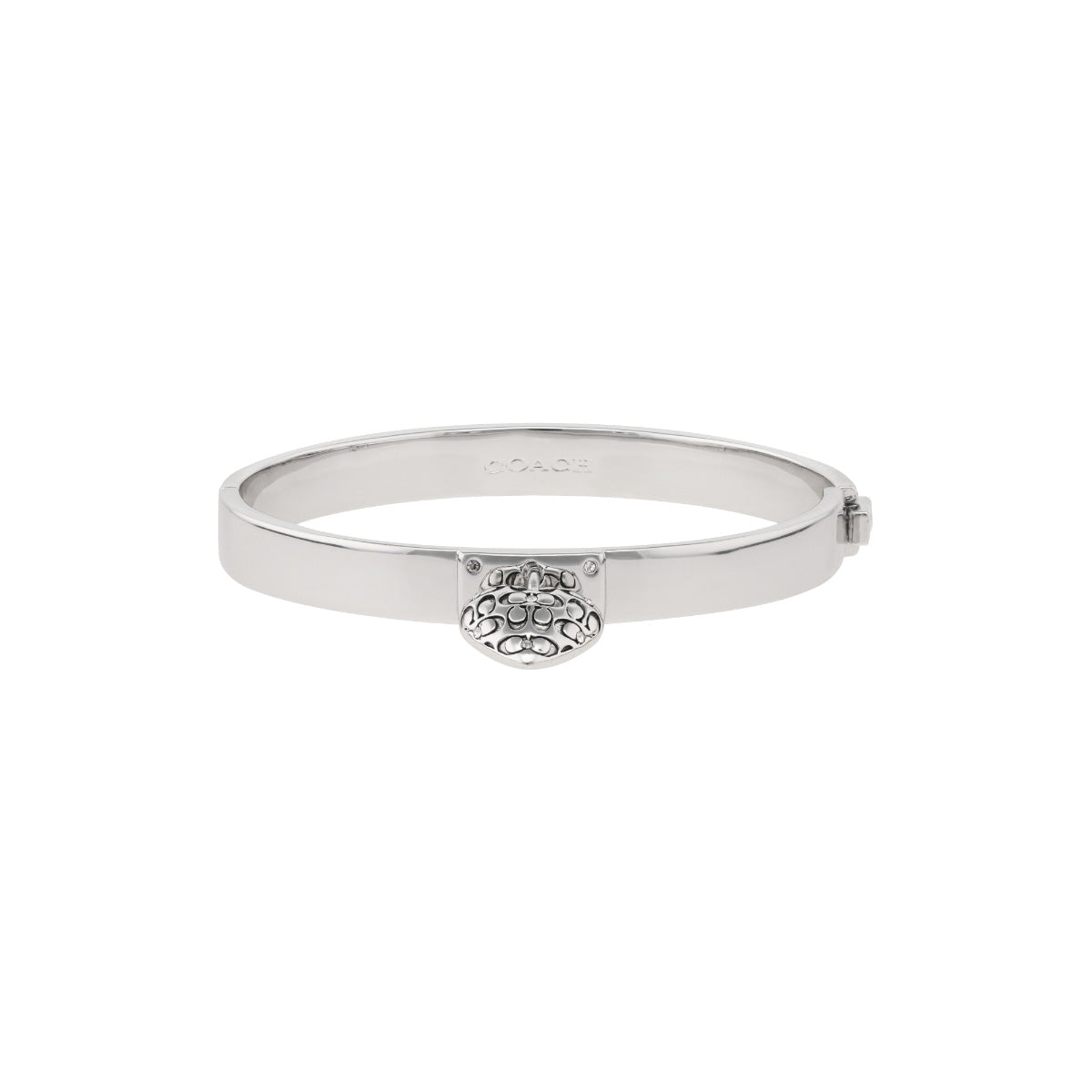 PULSERA COACH QUILTED LOGO HEART RECOLOR PLATEADO