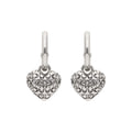 ARETES COACH QUILTED LOGO HEART RECOLOR PLATEADO