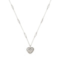 COLLAR COACH QUILTED LOGO HEART RECOLOR PLATEADO