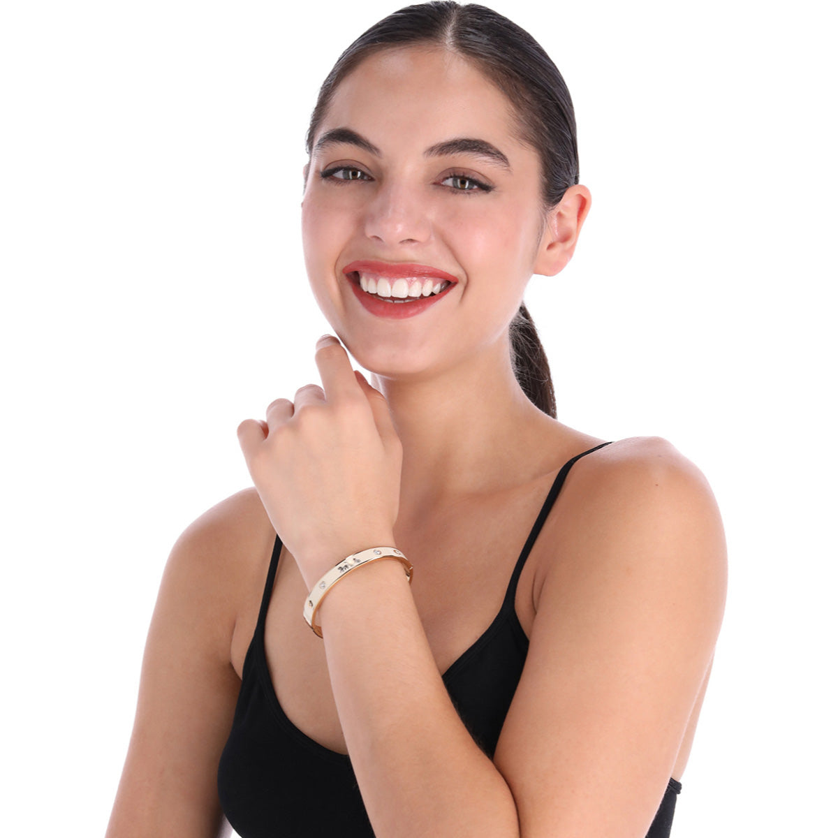 PULSERA COACH CHALK ENAMEL DORADO