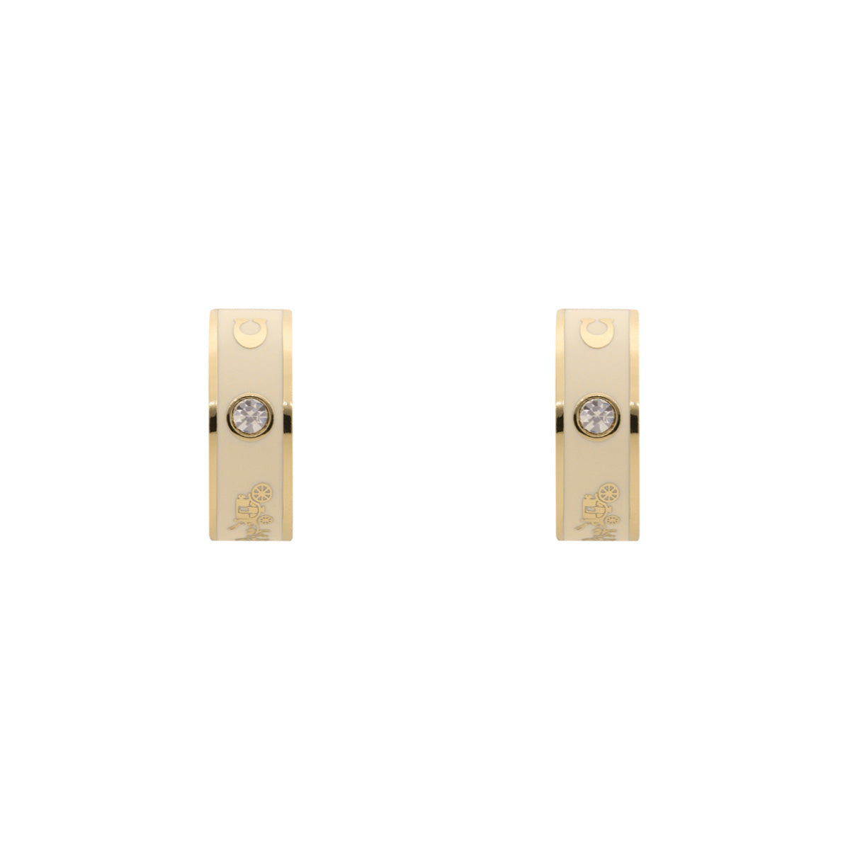 ARETES COACH CHALK ENAMEL DORADO