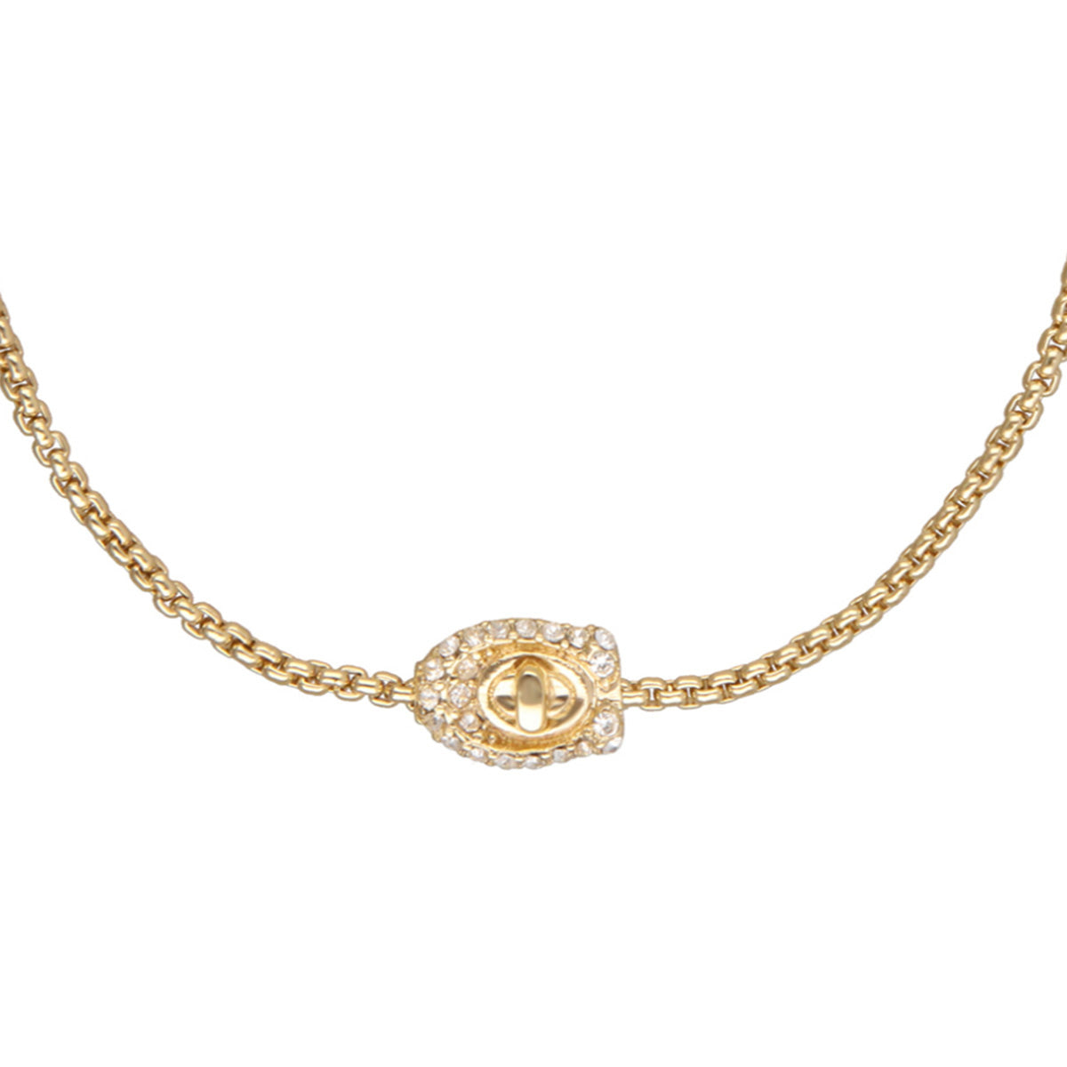PULSERA COACH PAVE TURNLOCK DORADO