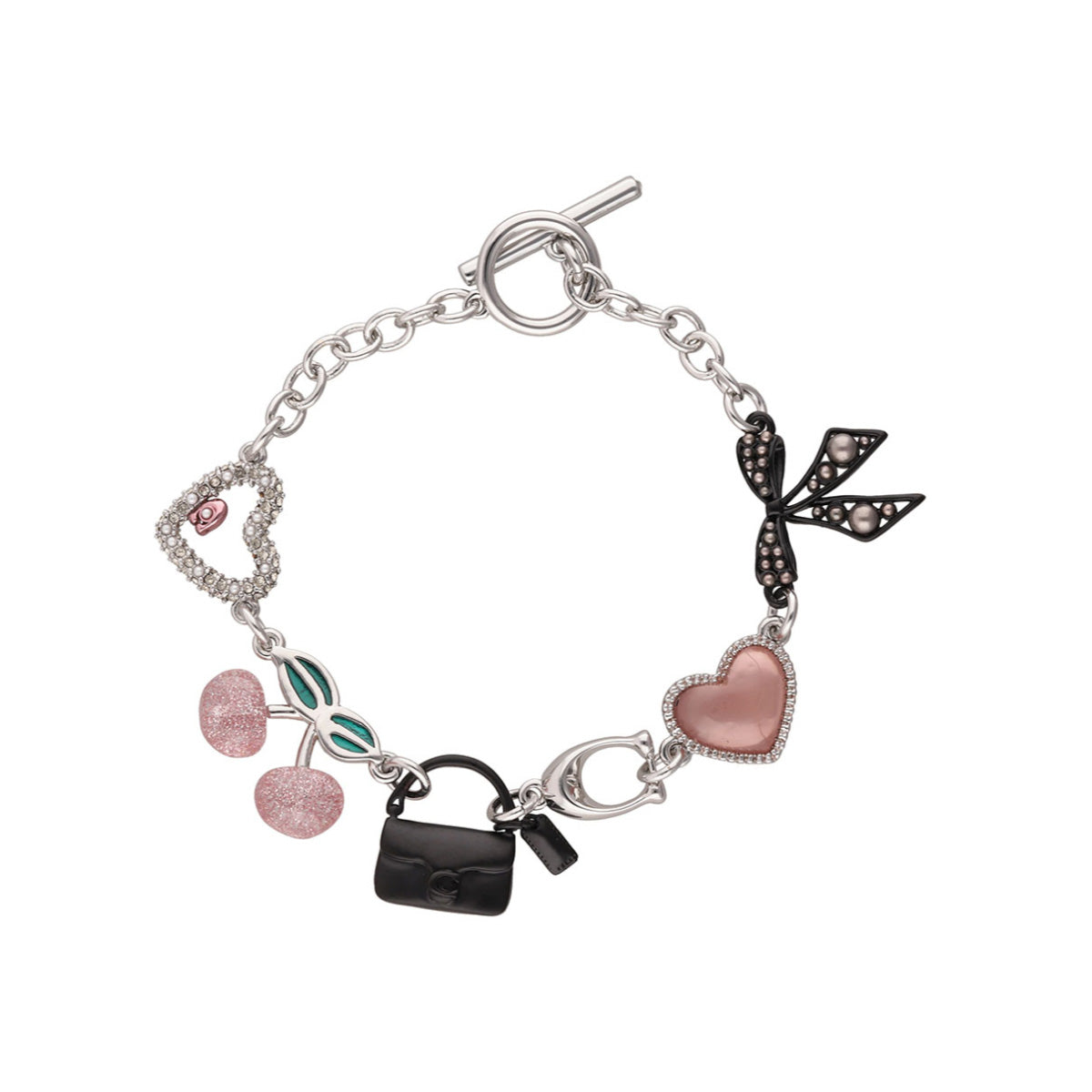 PULSERA COACH 9.1 BOWTIQUE PLATEADO