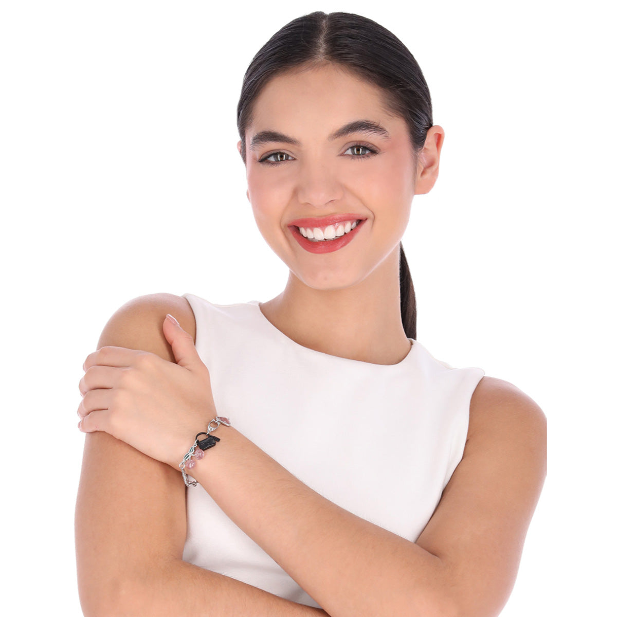 PULSERA COACH 9.1 BOWTIQUE PLATEADO